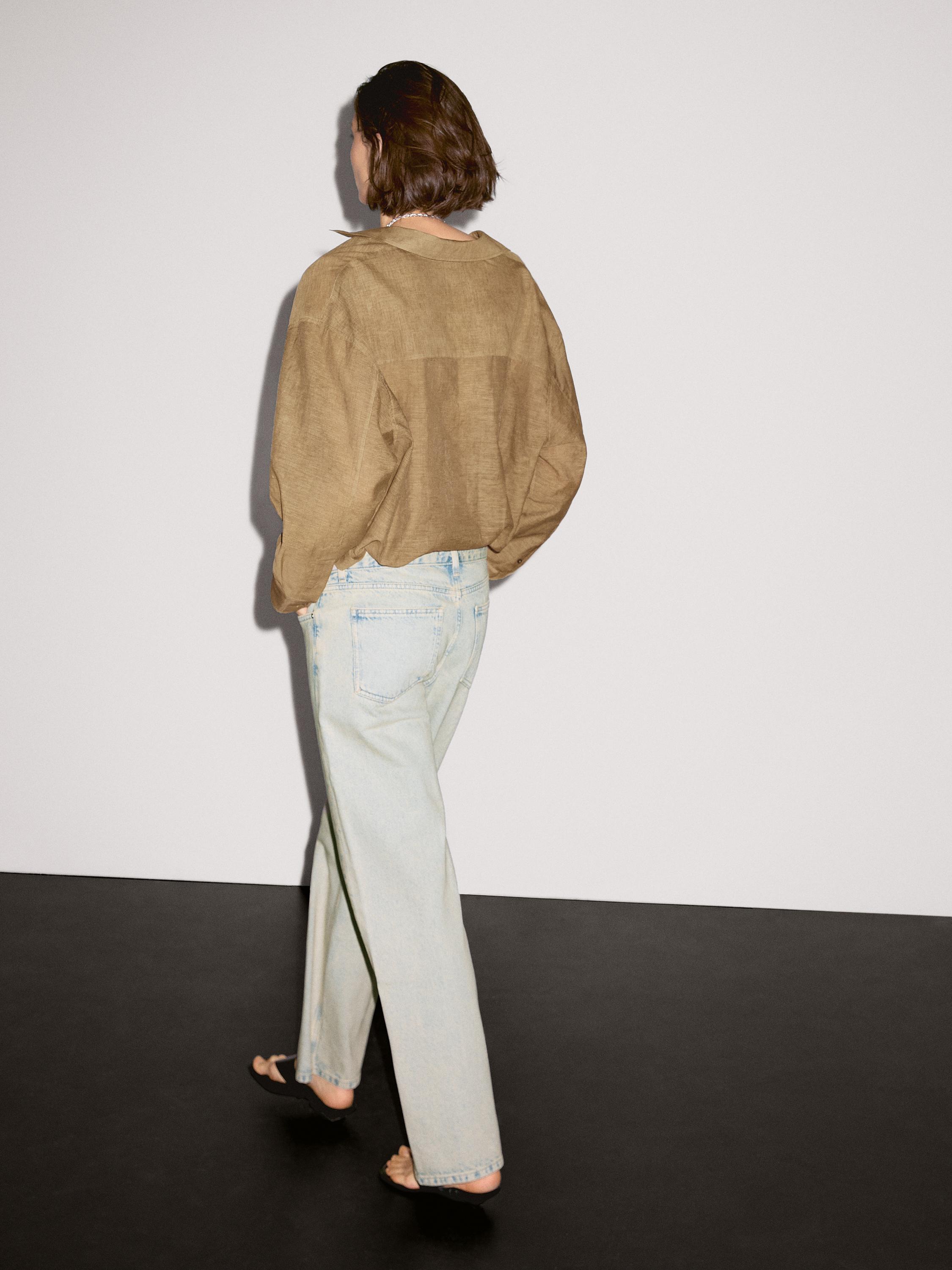 Chemisier à rayures en coton mélangé